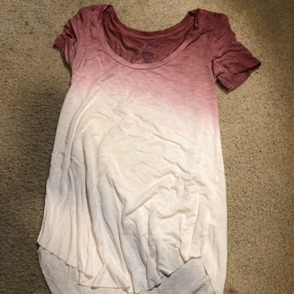 American Eagle Scoop neck ombré t shirt